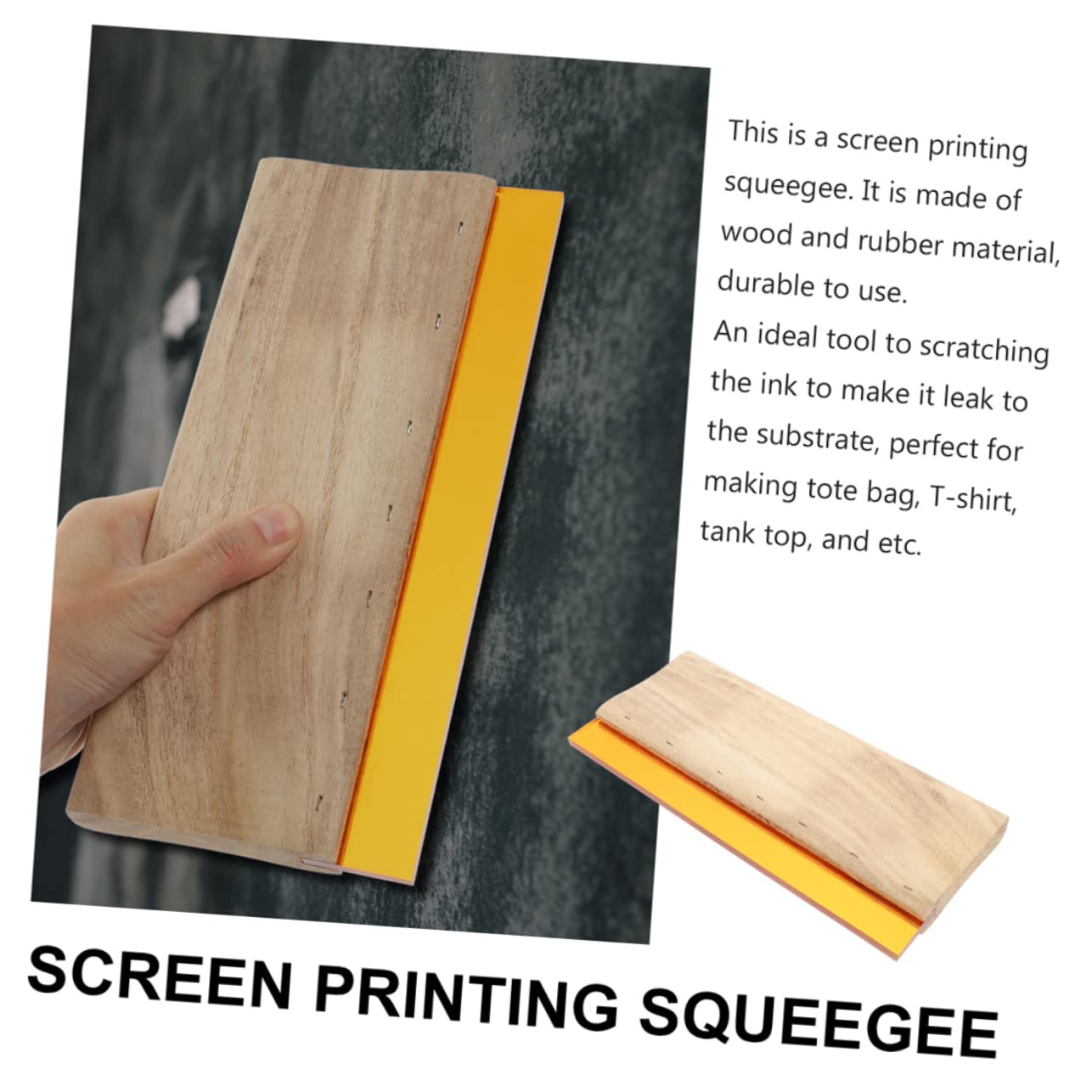 LALAFINA 5 in 1 Kit Frame Squeegee Scooper Scraper Scratch Plate for T-Shirt Poster Fabric Printing