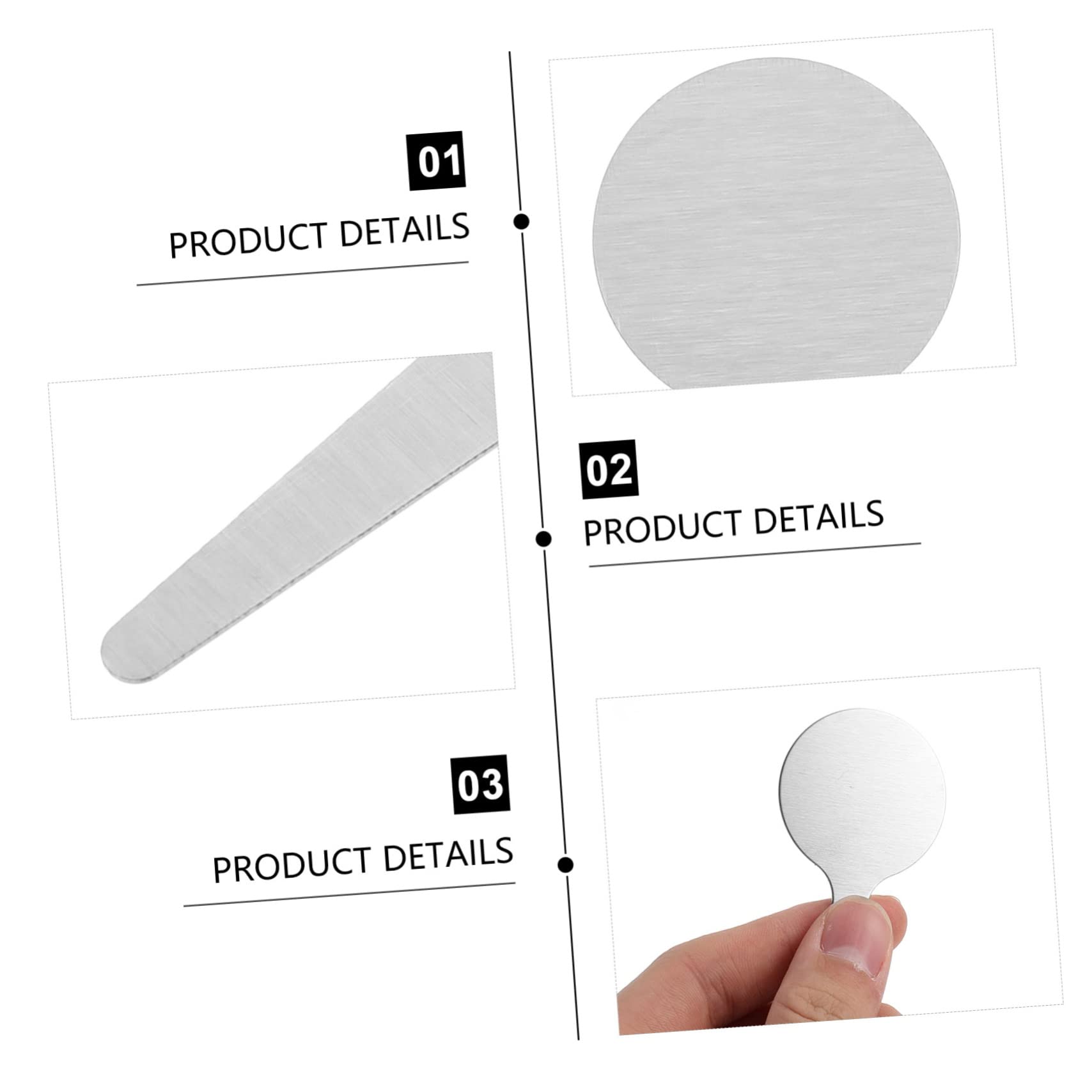 ORFOFE Lot De 3 Étiquettes Rondes En Métal Pour Plantes En Acier Inoxydable Pour Le Jardinage Les Fleurs Et Les Pépinières 50 Pièces X 3