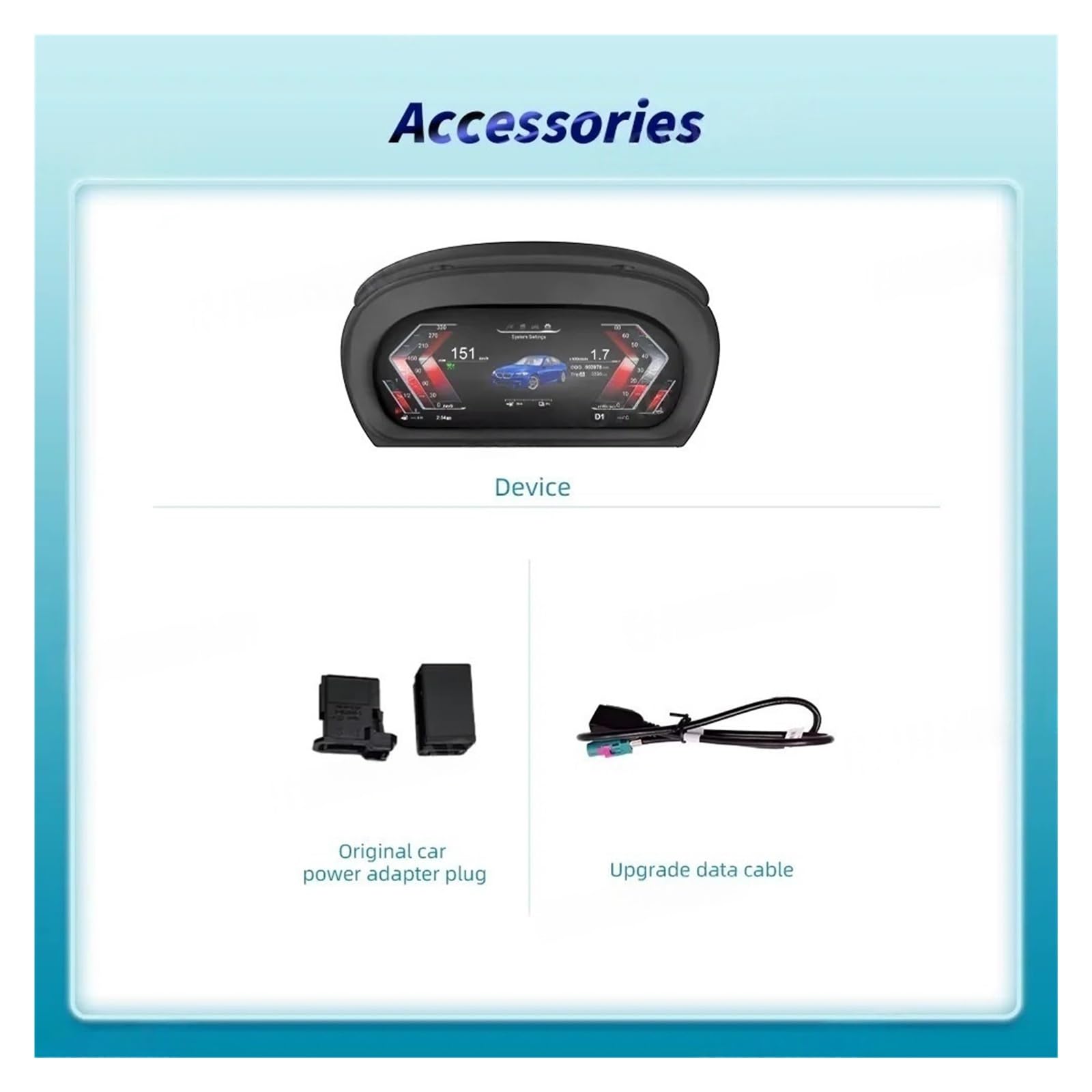 Cruscotto digitale for auto da 11 pollici compatibile con BMW Serie 3 E90 E91 E92 2005-2012 Tachimetro a pannello Quadro strumenti cabina di pilotaggio virtuale