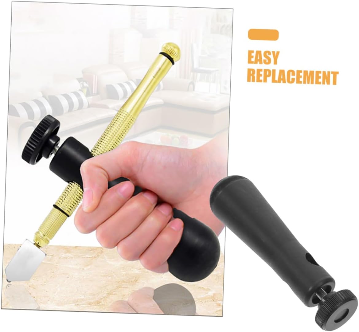 TEHAUX 2pcs Glass Cutter Replacement Handle Replaceable Roller Grip for Precision Cutting of Glass and Tiles and Easy to Use Cutting Tool Handle