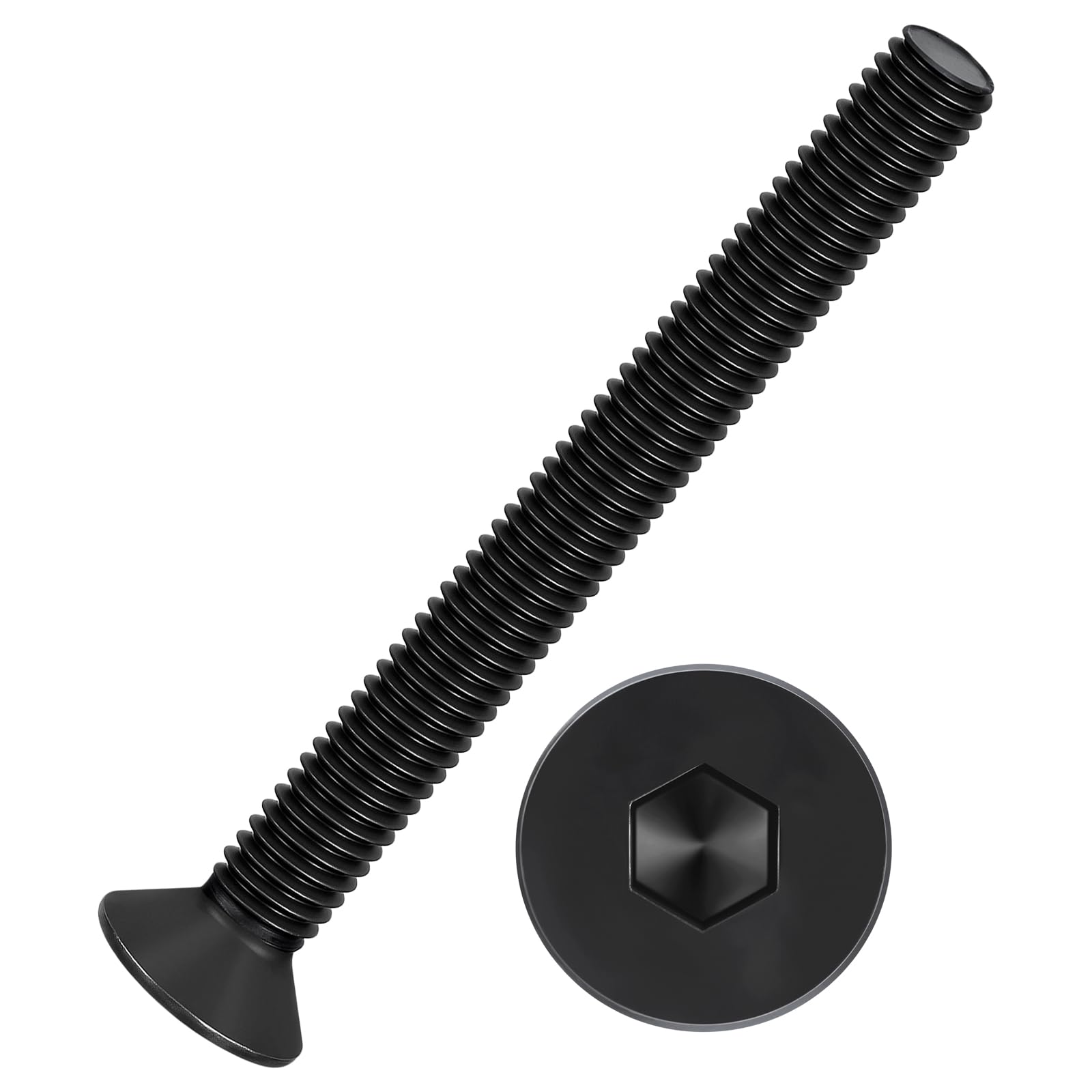 Kozelo 50Pcs[M5-0.8x50] Flat Head Socket Cap Screw Countersunk Bolt — image 1
