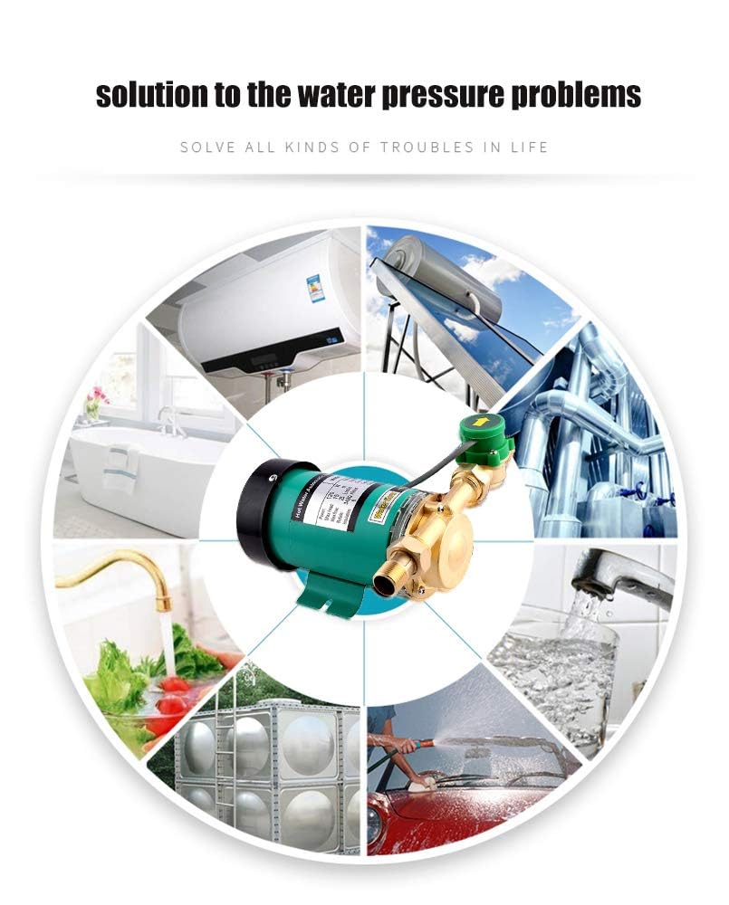 90 W/120 W Pompe automatique d'eau de chauffage : pompe à pression haute performance avec sortie 25 l/min, pour la maison, la douche, le jardin et les systèmes d'irrigation (15GR-15 (120 W)