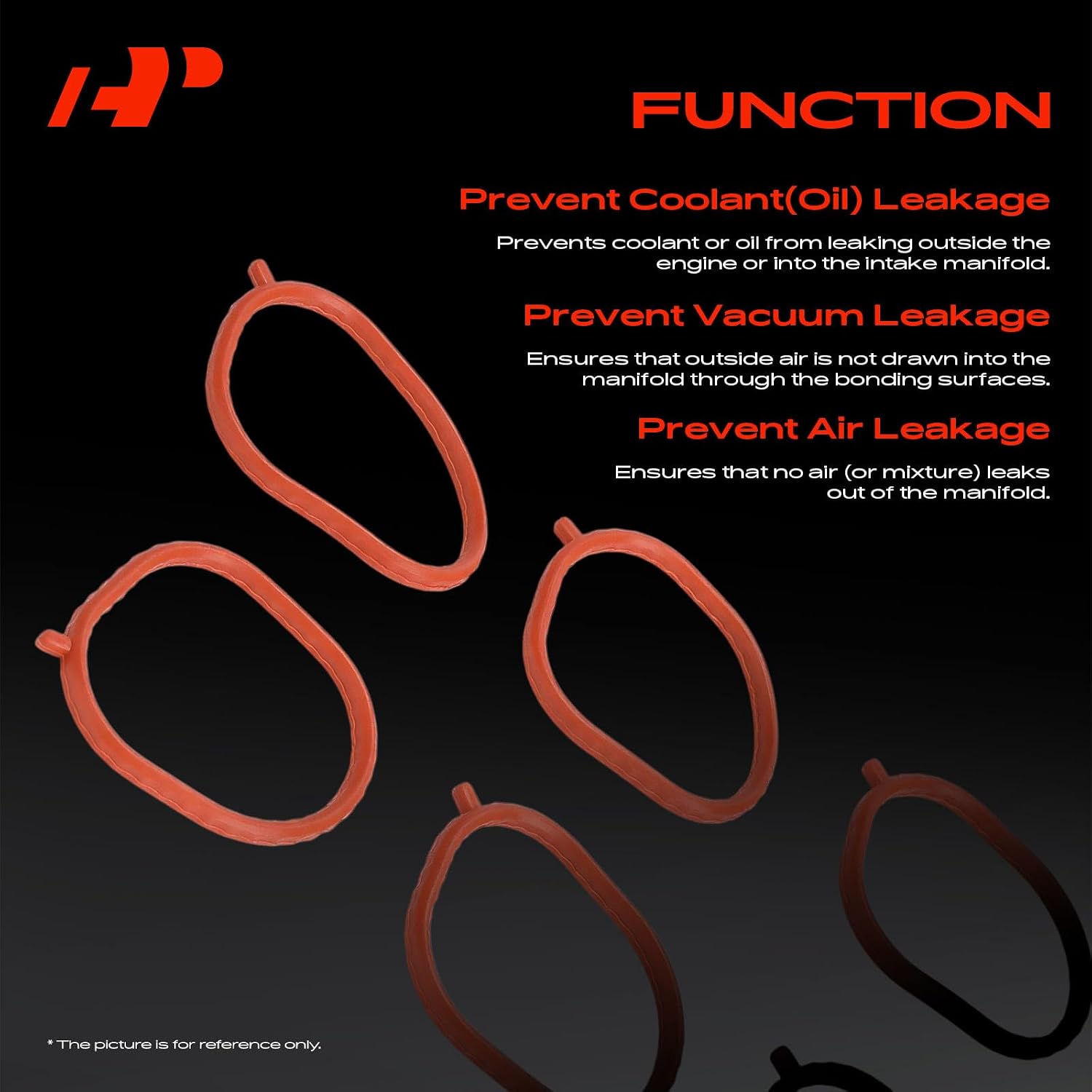 A-Premium Upper Fuel Injection Plenum Gasket Set Compatible with Ford F-150 F150 2005-2008 4.2L, Freestar 2004-2007 3.9L 4.2L & Mercury Monterey 2004-2007 4.2L