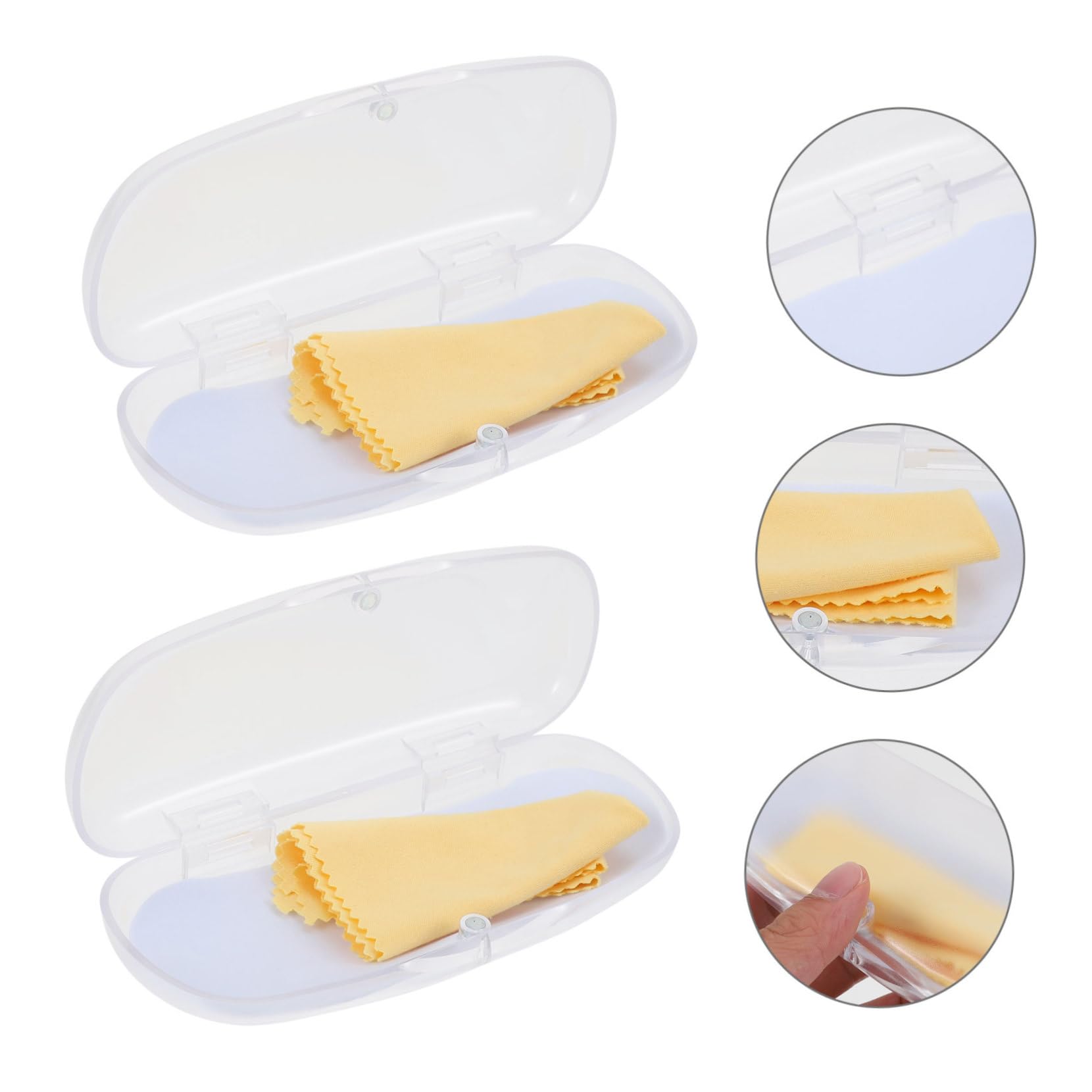 Homoyoyo 6piezas Estuche De Gafas Transparente Protector De Lentes Portátil y Resistente Para Gafas y Ópticas Almacenamiento y Seguro