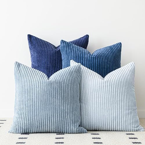 Neutral Boho Throw Pillow Covers, Set of 4