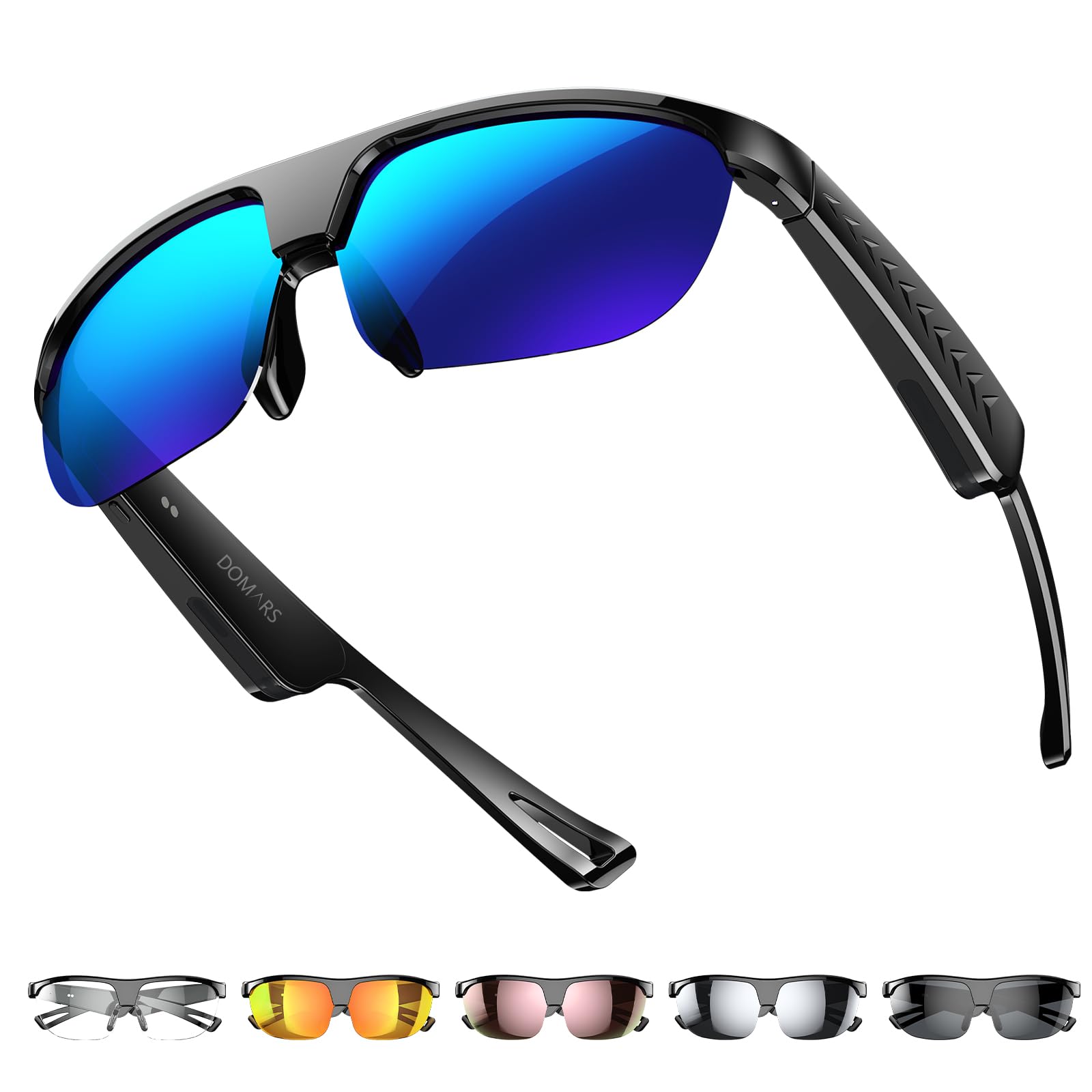 Smart Glasses with Camera AI Translator 144 Languages Bluetooth 5 0 Open-Ear Glasses with Speakers ENC Noise Cancelling
