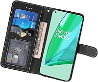 Vista 3 de Asuwish Funda compatible con OnePlus 9 Pro One Plus 9Pro 5G y protector de pantalla de vidrio templado, funda con tapa para tarjetero, soporte
