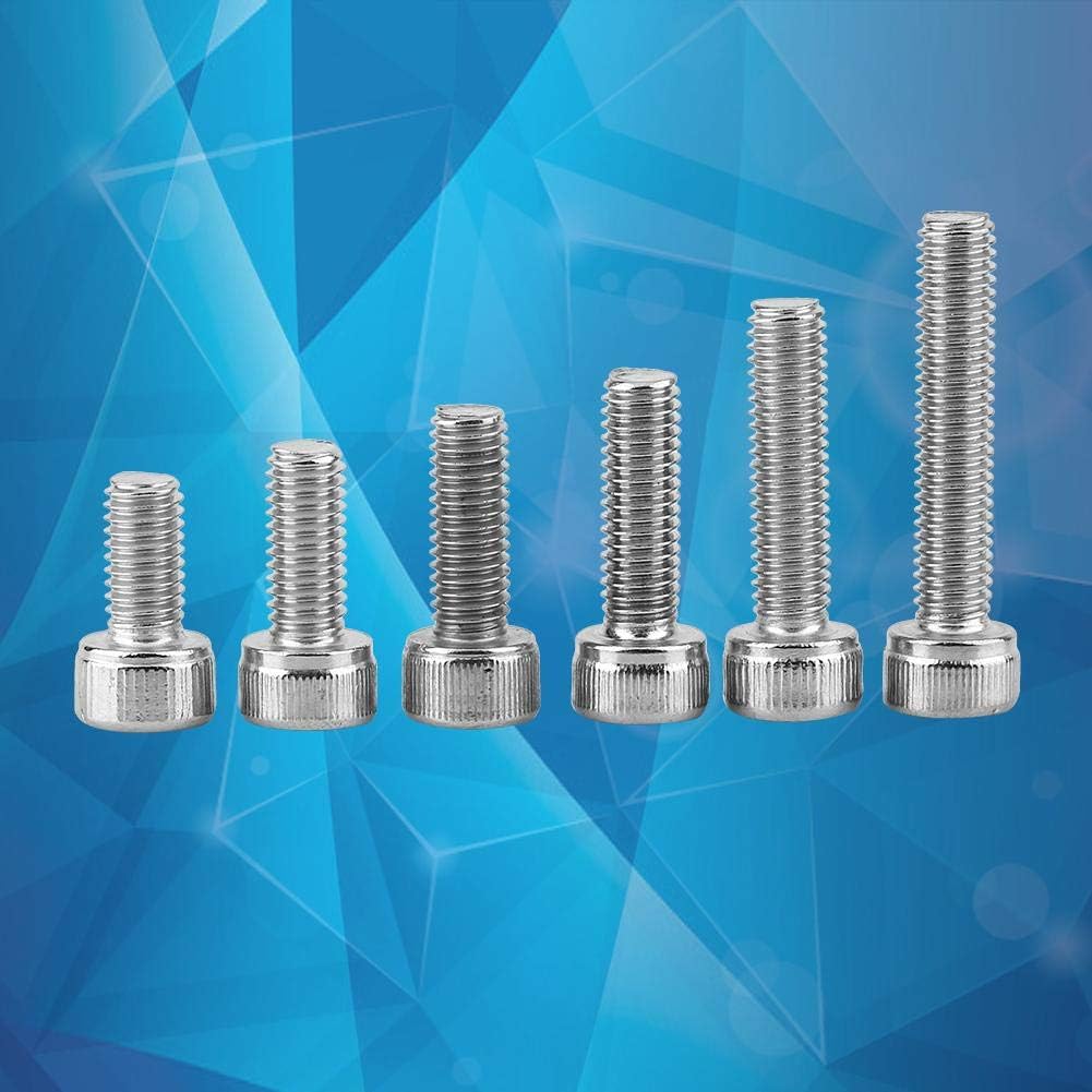 TOPINCN Screws Nuts Washers Set M3/M5/M6/M8 Ss304 Stainless Steel Hex Socket Head Cap Screws With Hex Nut Washers Assortment Kit(M5 150Pcs) - Image 4