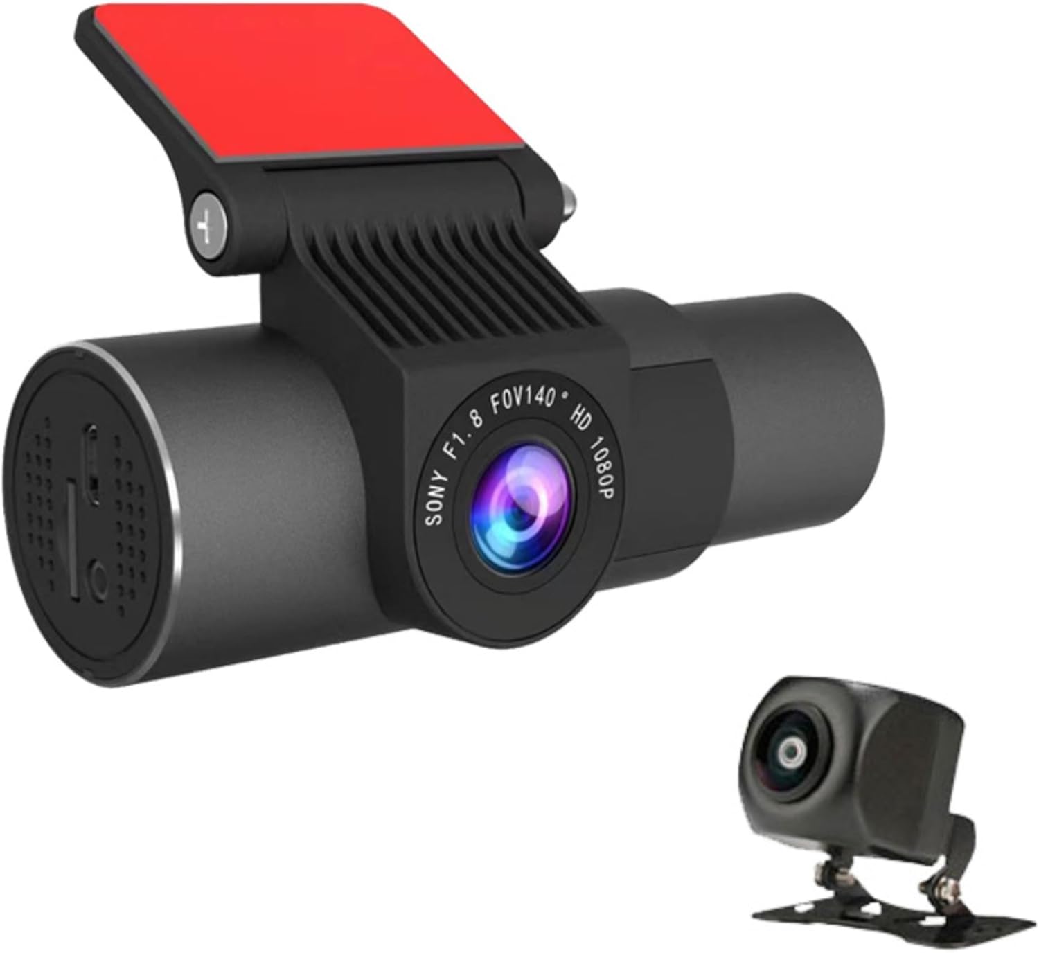 Dash Cam with Front Rear Inside View 3-Channel - 2K 1080P 140° Wide Angle Driving Recorder Night Vision, Loop Recording, Parking Monitoring