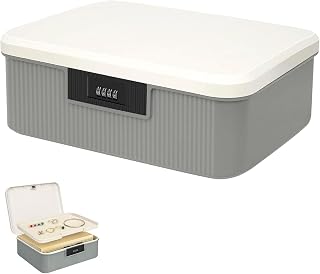 2 Schicht Abschließbare Box 16L Medizinbox Medikamenten Aufbewahrung Aufbewahrungsbox mit Zahlenschloss Geldkassette Klein Abschließbar für Medikamente, Süßigkeiten, Wertsachen