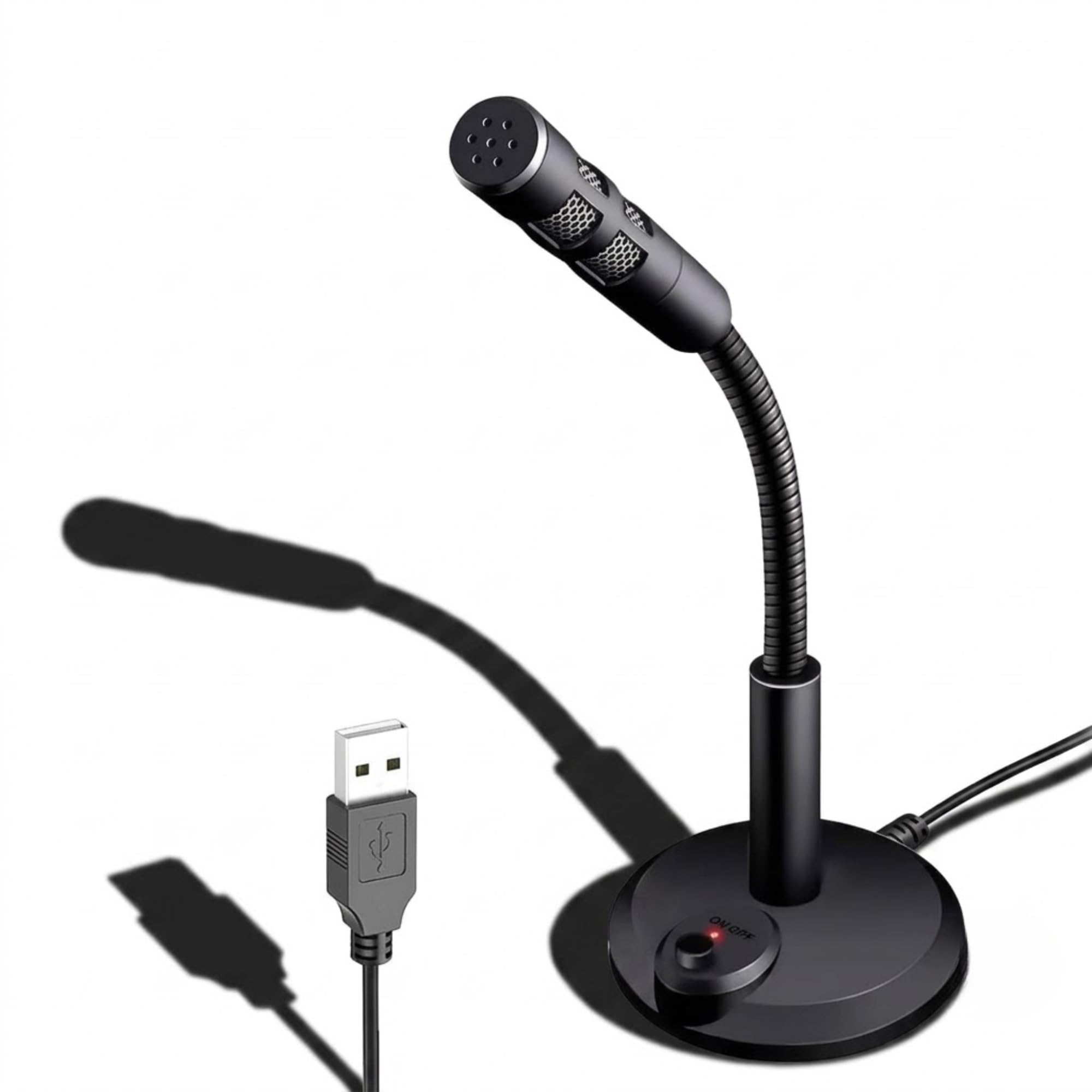 Drumstone TopRated 𝟏𝟓𝐘𝐫 𝐖𝐚𝐫𝐫𝐚𝐧𝐭𝐲 USB Desktop Microphone with Flexible Gooseneck and On/Off Button, Plug & Play Wired Mic for PC, Laptop, Calls, Meetings and Recording, USB Microphone-image-49