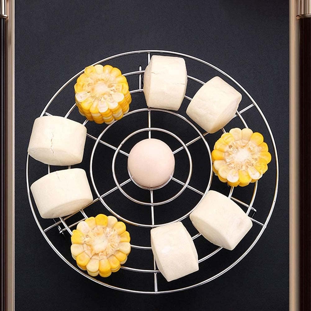 Pot and Pan Cooking Rack Food Vegetable Steamer Shelf Pressure Cooker Stainless Steel Round