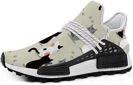 Amazon Co Jp ウォーキングシューズ かわいい ねこ 背面図トールシューズ シークレットシューズ スニーカー メンズ 運動靴 軽量 通気 厚底 ジム スリッポン ランニングシューズ 23 28cm シューズ バッグ