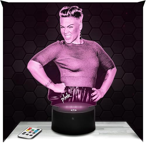 Lampephoto.fr - Lampe 3D Pi nk Décoration Chanteuse Américaine Pop