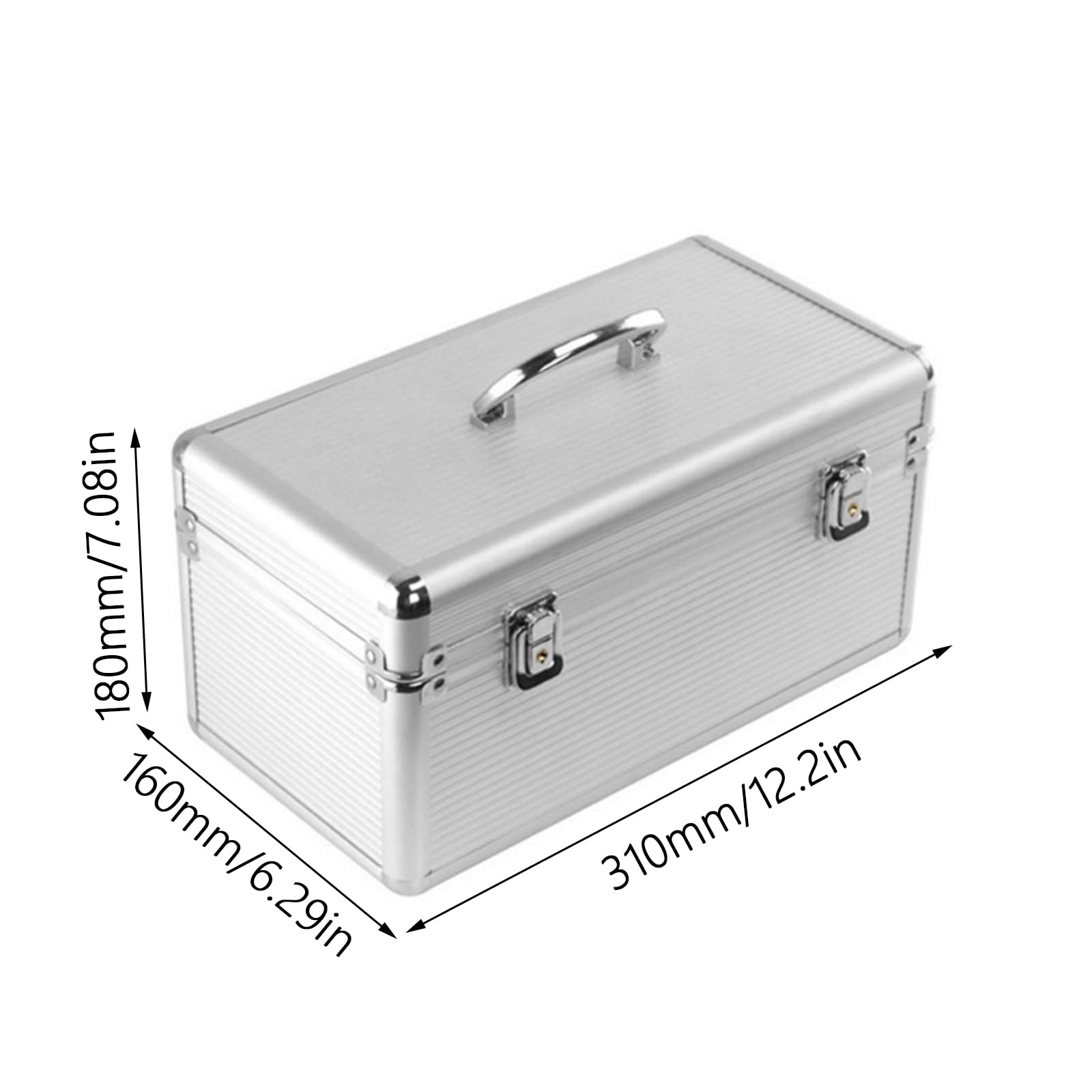 Custodia protettiva da viaggio in alluminio per 10 x 3,5 pollici/8 x 3 e 6 x 2. Contenitore portatile per hard disk da ufficio