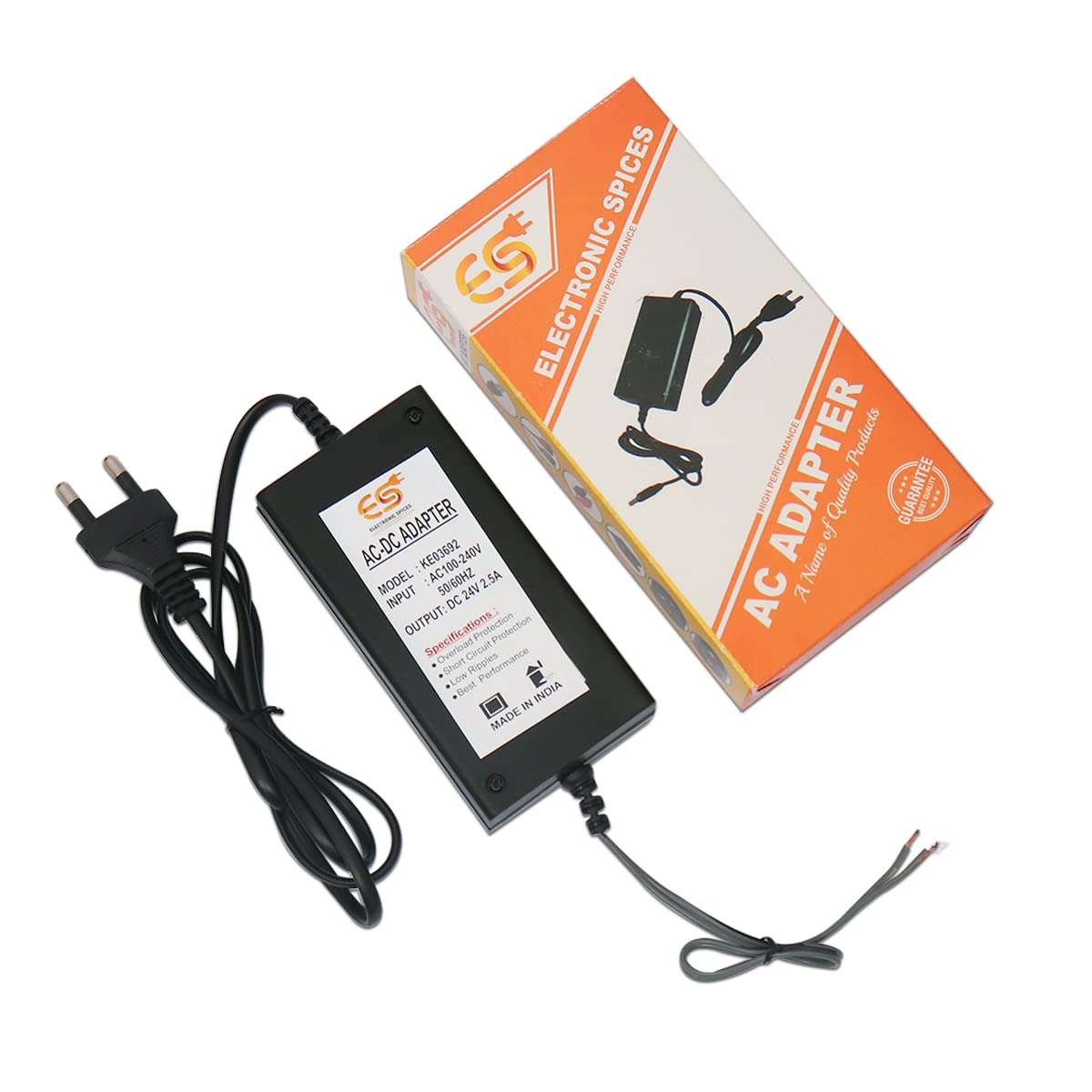 Electronic Spices 24v 2.5a Dc Power Supply Adapter With Two Open Wire (B0BNDTNRRG) Amazon Price History, Amazon Price Tracker
