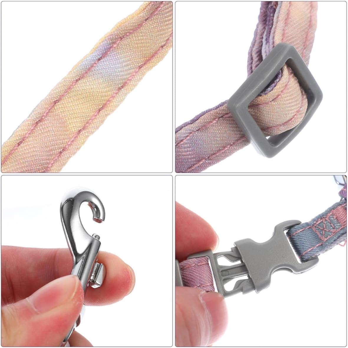 Cat Harness and Leash Set Adjustable Gradient Color and Can be Put in Your Bag Lightweight Polyester and Nylon Material, Easy to Wear for Small Dogs and Cats for Outdoor Use