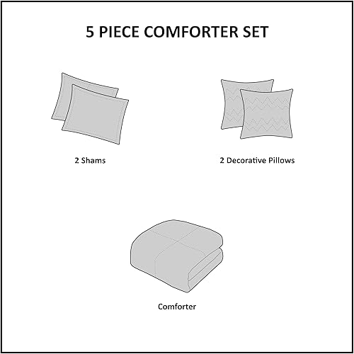 Miniatura 7 de Kasey - Juego de edredón acogedor, diseño de calado, ropa de cama para todas las estaciones con fundas a juego, almohada decorativa, tamaño King