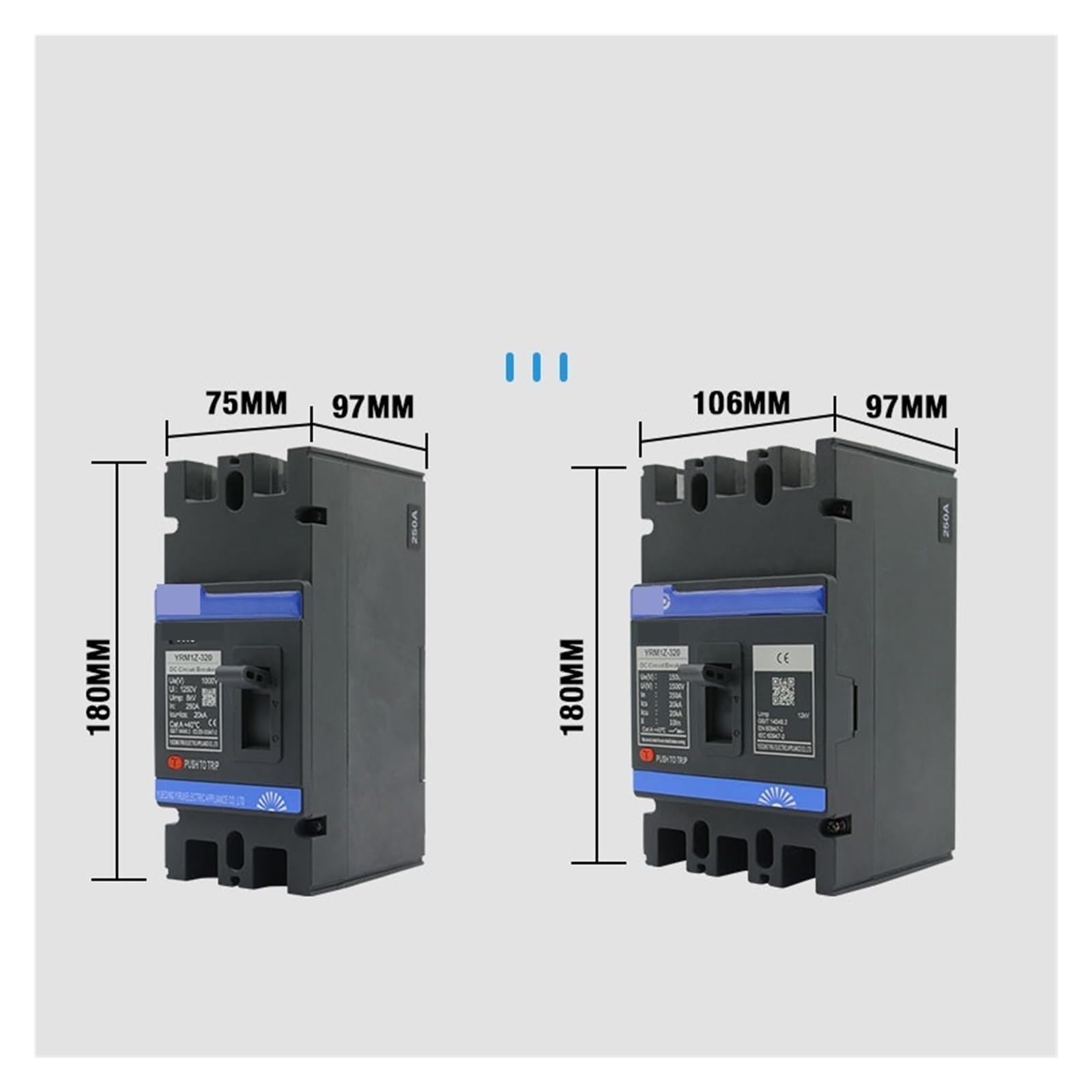 1 sztuk DC 3P1500V plastikowe pudełko wyłącznik obwodu MCCB główny przełącznik baterii słonecznej ochrona baterii słonecznej Ładowanie samochodu izolator baterii ( Kolor: 280A, rozmiar: 3P 1500V )