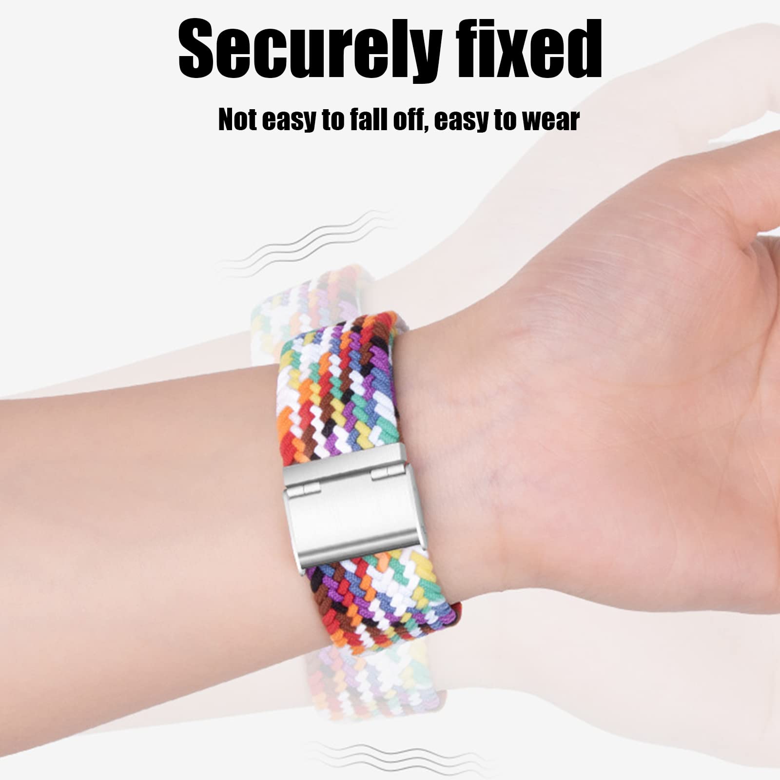 KUWAI Nylon Armband Für Redmi Smart Band 2 – Geflochten, Verstellbar Mit Edelstahl-Schließe | Atmungsaktiv & Waschbar