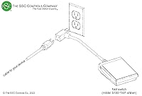 Vista 3 de SSC Controls S100-1501 Foot Switch, Electrical, Momentary Action, Made in USA, 8-ft Cable with Piggyback Plug, Steel Billy Pedal, Power Tools