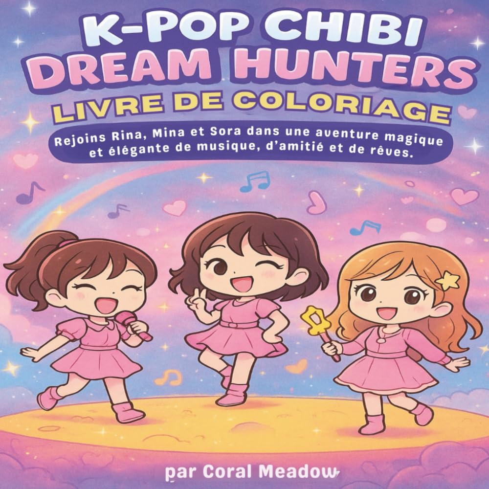 K-Pop Chibi Dream Hunters Livre De Coloriage: Un livre de coloriage inspiré de la K-pop, mêlant musique, amitié et combats secrets, pour ados et adultes. (K-POP Creation Hub)
