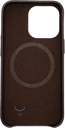 Miniatura 2 de Funda de piel hecha a mano para iPhone 13 Pro, compatible con MagSafe, a prueba de golpes, antiarañazos (espresso)
