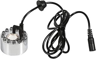 12 LED DC 24V Ultrasonic Mist Water Fountain, Pond Atomizer Humidifier, Fountain Pool Atomizer Humidifier, Fog Machine Humidifier Landscape(US-Standard)