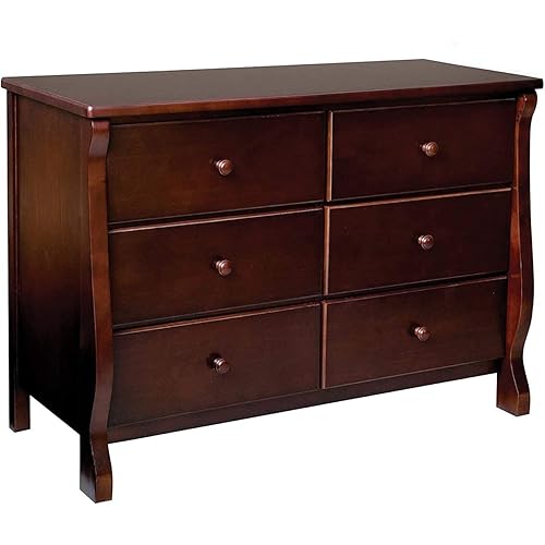 Delta Children Universal 6 Drawer Dresser, Greenguard Gold Certified, Black Cherry