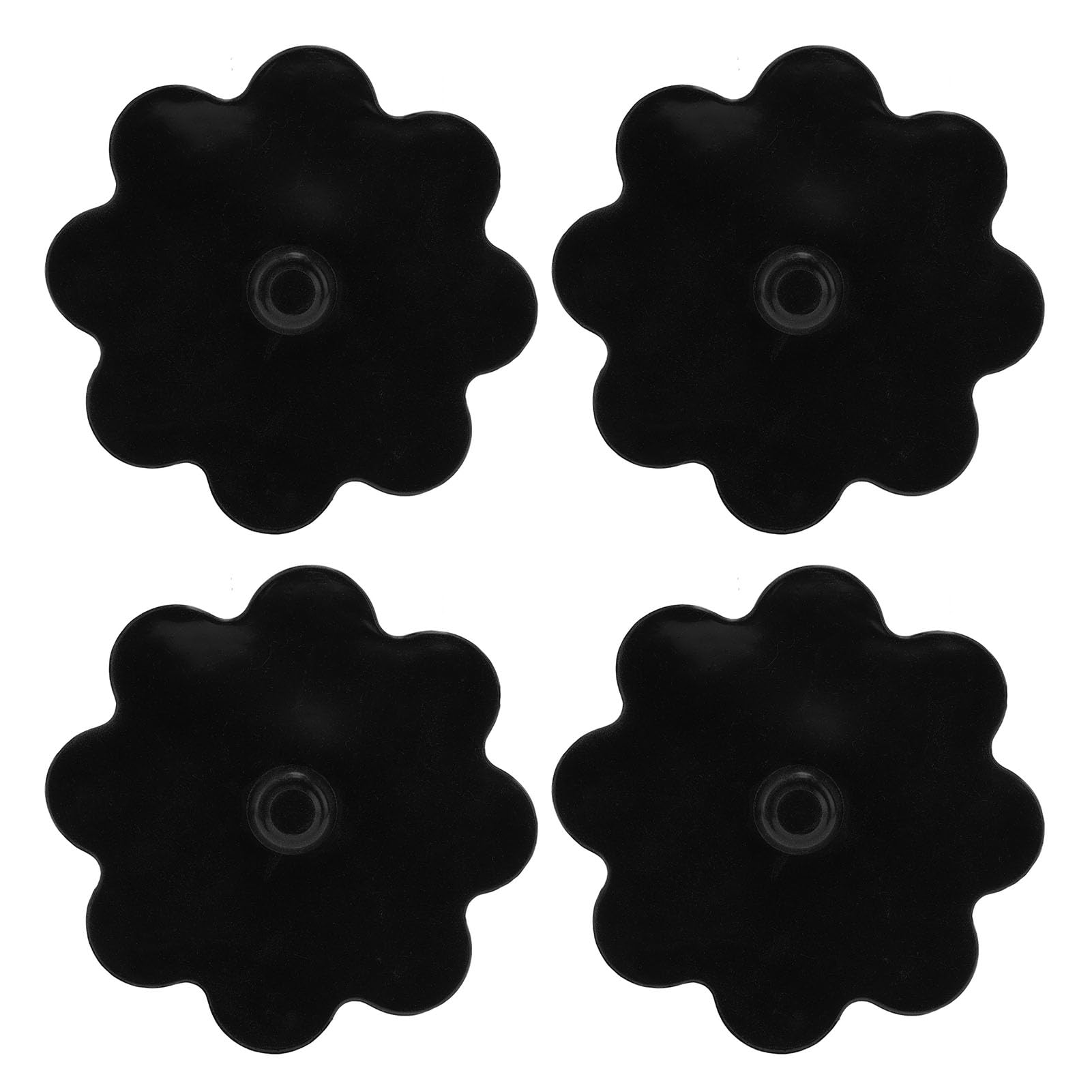 Jelquix Silicone Cup Covers, 4 Pcs Silicone Lids Black Reusable Dust Proof Mug, Airtight Seal Lid for Tea Coffee Glass Cups Mugs, Ideal for Kitchen
