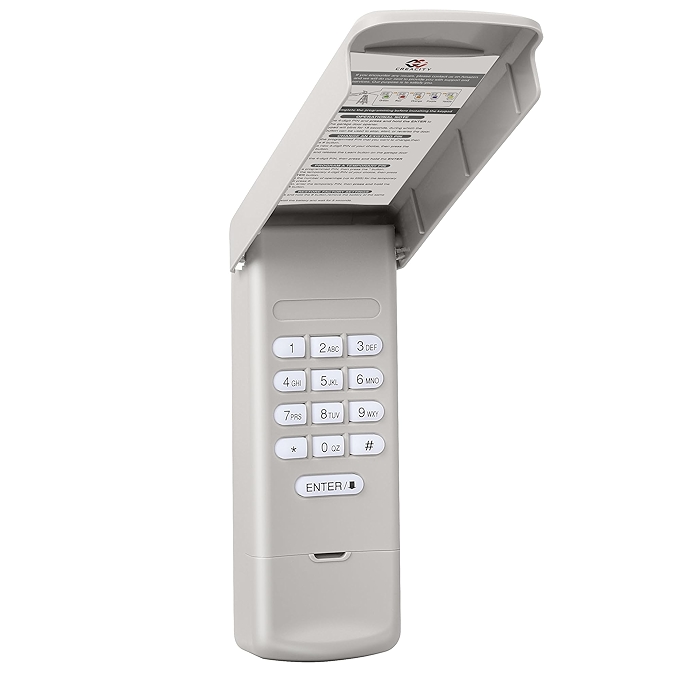 万能车库门开关密码键盘，兼容Chamberlain LiftMaster Craftsman车库门，安全无钥匙进入