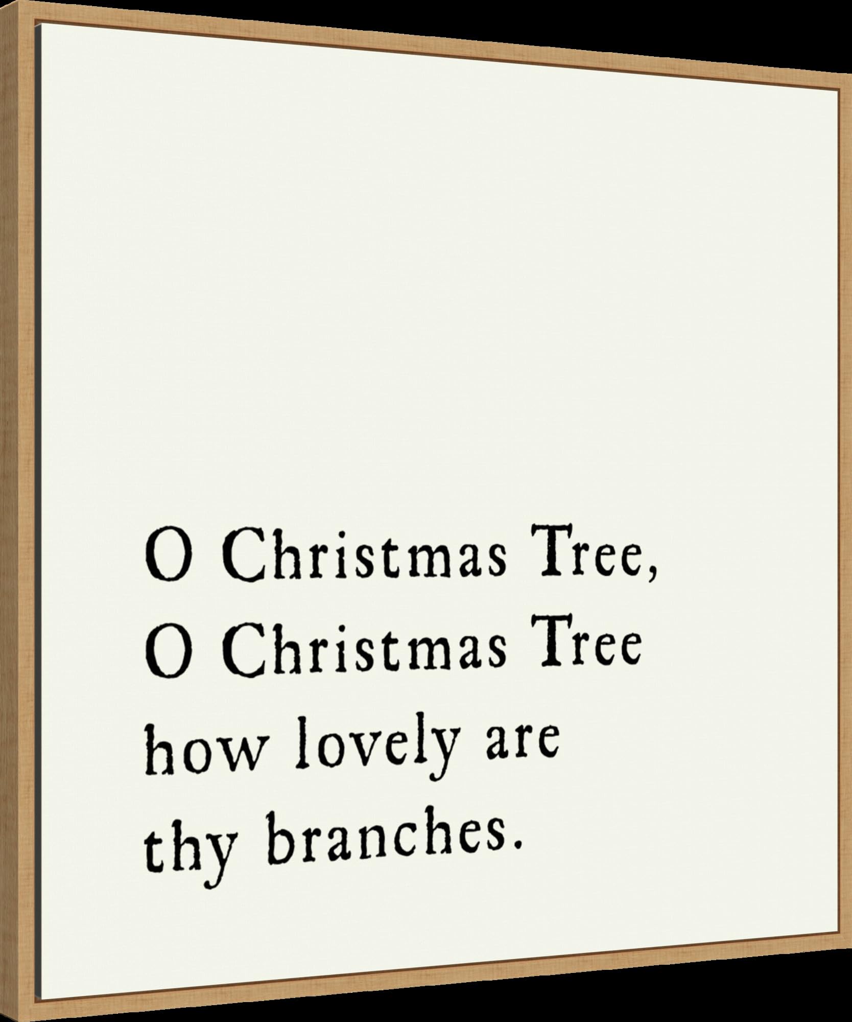 Amanti Art Framed Canvas Wall Art 30x30 O Christmas Tree Portfolio, Framed Wall Art Canvas, Holidays Artwork, Modern Decor, Large Poster Painting for Living Room, Bedroom, Bathroom,