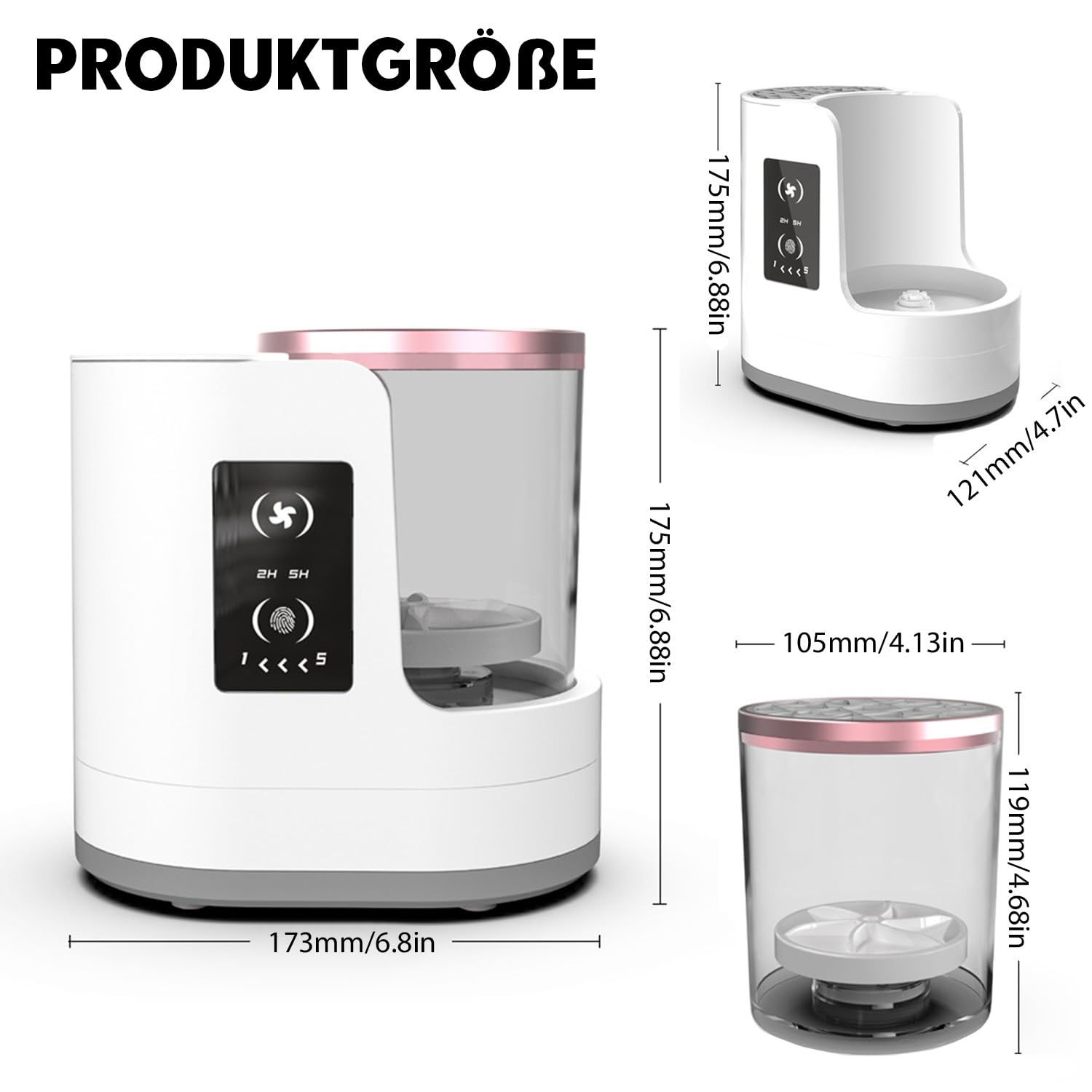 Pulitore elettrico per pennelli da trucco, dotato di funzione di asciugatura 3 in 1, pulitore elettrico automatico per pennelli da trucco, pulizia dei pennelli da trucco, regalo per le donne.