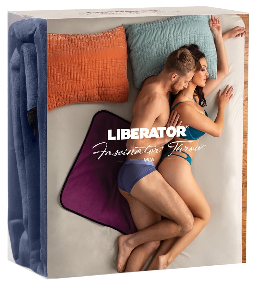 Liberator Fascinator Throw - Moisture-Proof Sensual Blanket, Mini Size, Microvelvet: Indigo