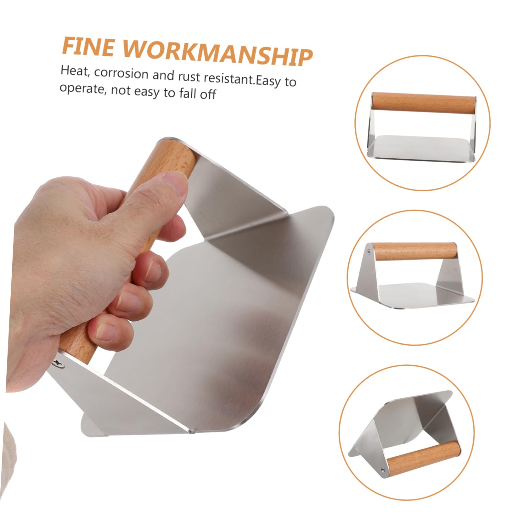 TOYANDONA Pressa per Hamburger in Acciaio Inox Stampo per Pressare Carne Strumento da Cucina per Preparare Hamburger Gadget Pratico per Uso Domestico