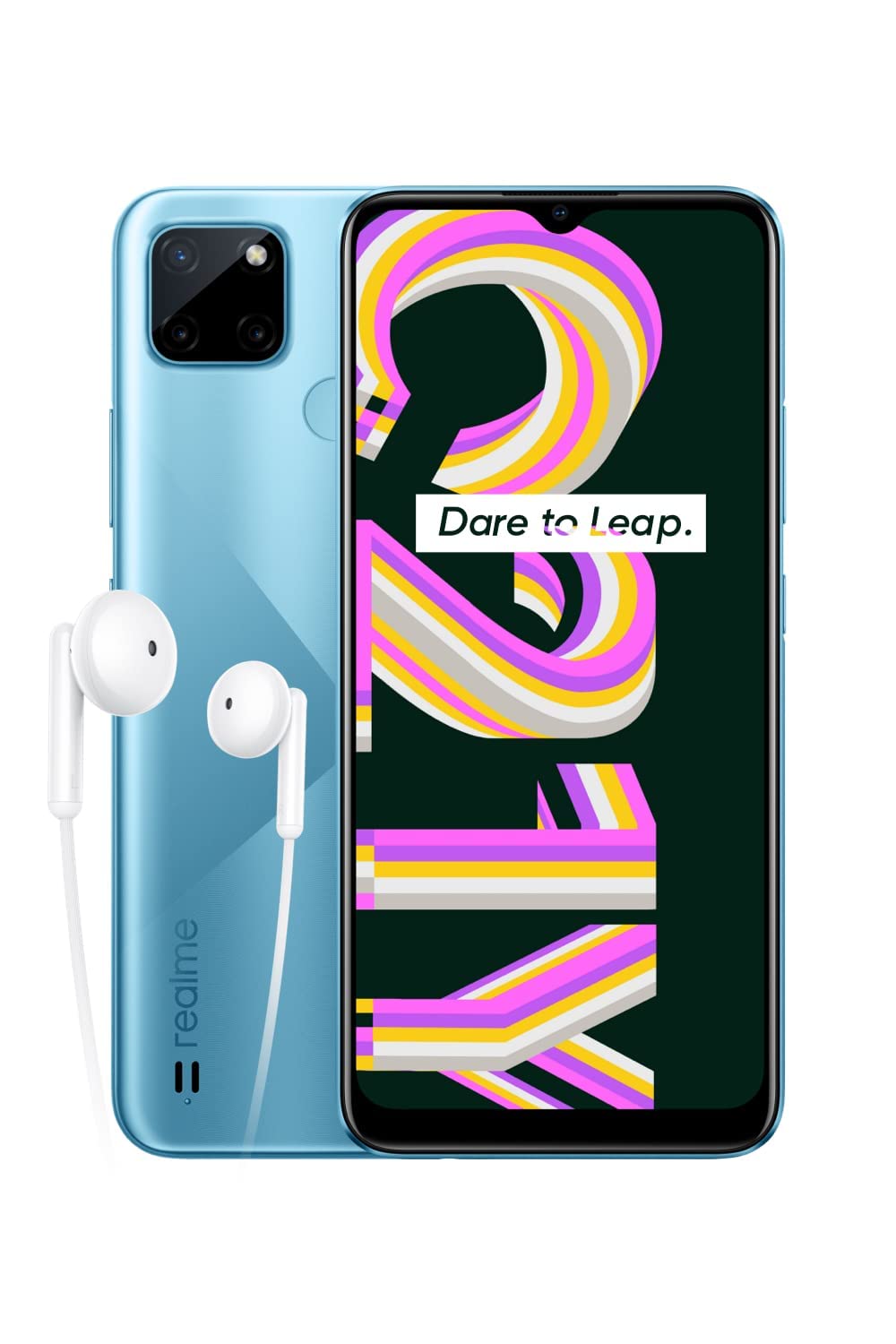 realme C21Y Smartphone Debloqué et Batterie Massive de 5000 mAh, Plein écran Mini-Drop de 6,5 Pouces, Appareil Photo Triple IA de 13MP, Processeur UNISOC T610, Dual Sim, 3+32GB, Cross Blue
