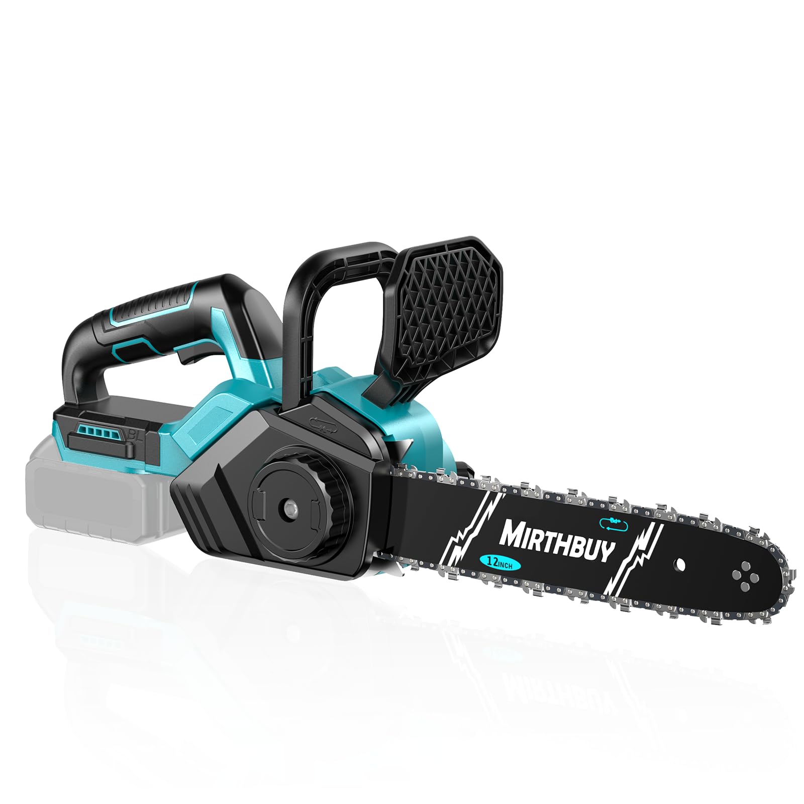 Mini tronçonneuse électrique sans fil 6 et 8 zoll, sans balais, système de lubrification amélioré, tronçonneuse pour coupe de jardin (12 zoll)