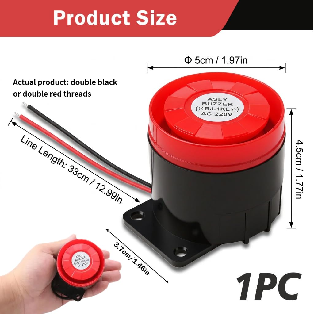 Ytian Home Safe Alarm 120dB Sirène d'intérieur pour Alarme GSM avec connecteur Jack 3,5 mm