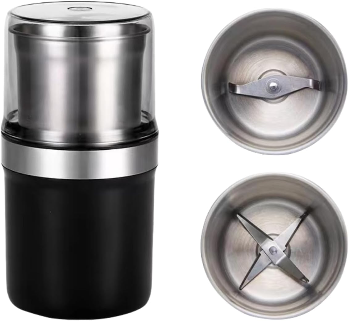 Electric Multi-Purpose Cup Grinder，Large Capacity Electric Grinder Cup for Wet and Dry Food - Stainless Steel Multi-Purpose Grinder for Coffee, Spices, Easy to Clean