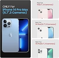 Vista 6 de FireNova Funda diseñada para iPhone 14 Pro Max, funda de silicona mejorada [protección de cámara] con [2 protectores de pantalla], forro