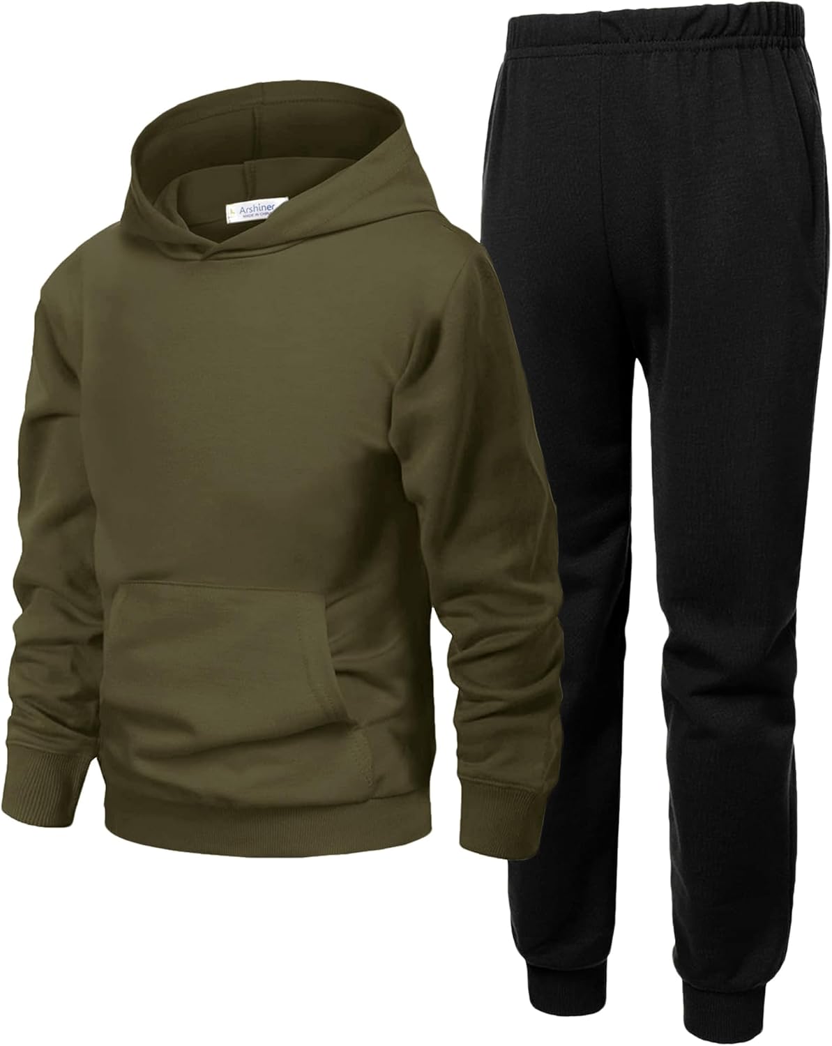 Arshiner 2 Piece Outfit Boys Pullover Hoodies Sweatshirt Suit For Kids Tracksuit Set