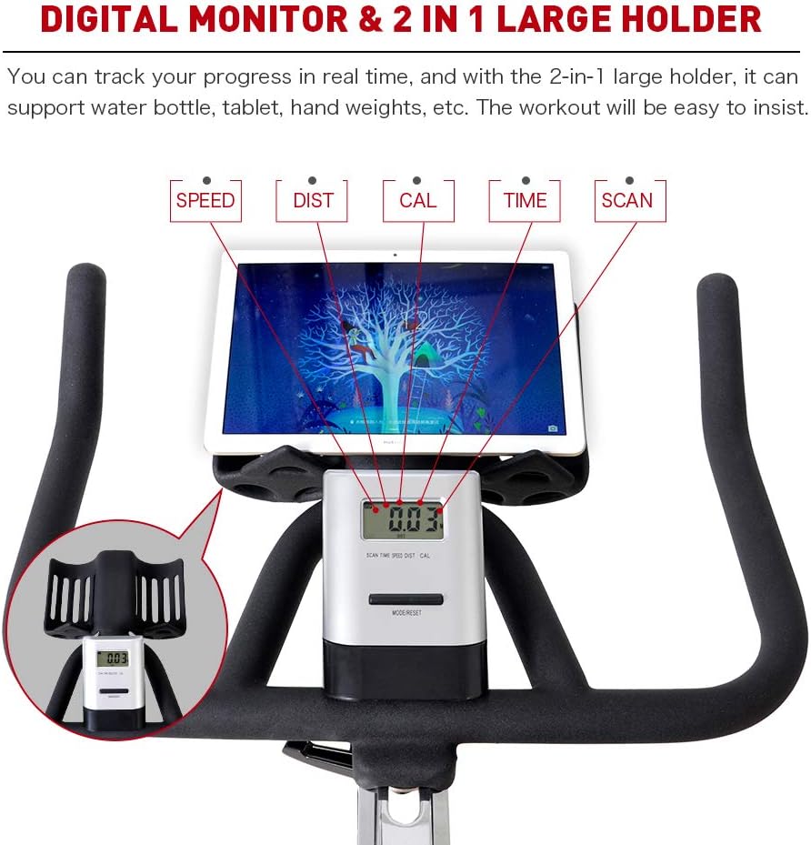 JOROTO Belt Drive Indoor Cycling Bike with Magnetic Resistance Exercise Bikes Stationary ( 300 Lbs Weight Capacity ) (Updated) : Everything Else