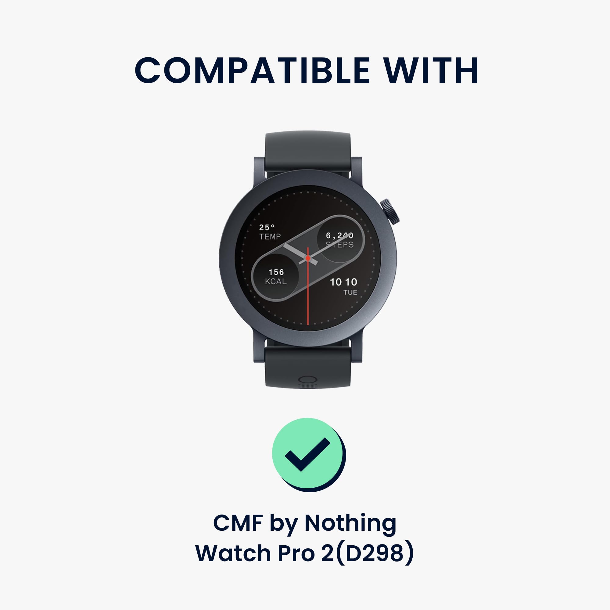 kwmobile Metalowe etui do CMF by Nothing Watch Pro 2 (D398) etui - pełna ochrona korpusu do smartwatcha fitness trackera - pełna funkcjonalność - czarne