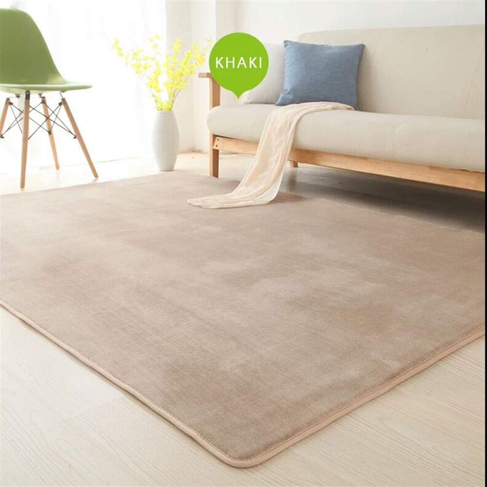 GueTTO Korallenrote Samtmatte, Teppich, Als Krabbeldecke Fürs Kind, Spielmatte Baby Teppich Spielteppich Faltbarer Krabbelmatte, Yogamatte Und Übungsauflage Geeignet,Camel,200×300cm/6.5×9.8'