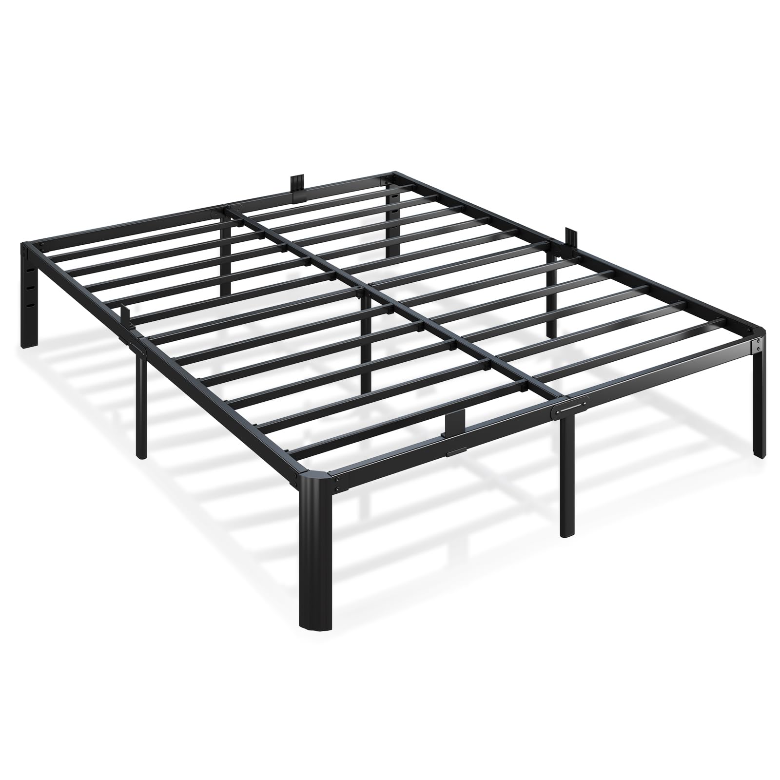 ** SIMILAR unknown size** Metal Bed Frame Queen Size, 14 Inch 3500 lbs Heavy Duty Platform Bed FramesSteel Slats Noise Free No Box Spring Needed, Easy Assemble Sturdy Bedframe with Storage and Mattress Retainers