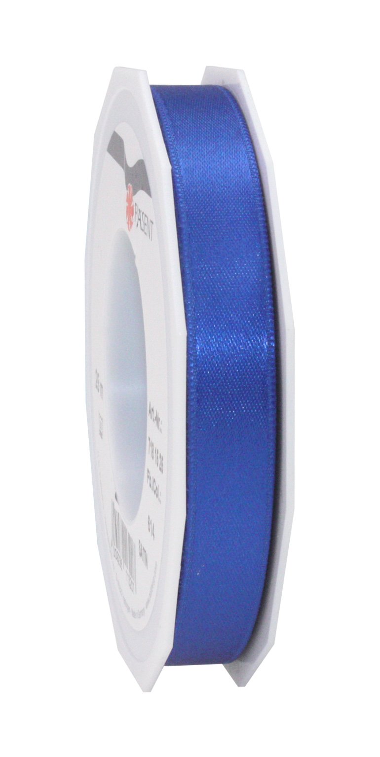 PRÄSENT C.E. Pattberg Satin Royalblau, 25 m Satinband zum Einpacken von Geschenken, 15 mm Breite, Geschenkband zum Dekorieren & Basteln, Dekoband, Anlass