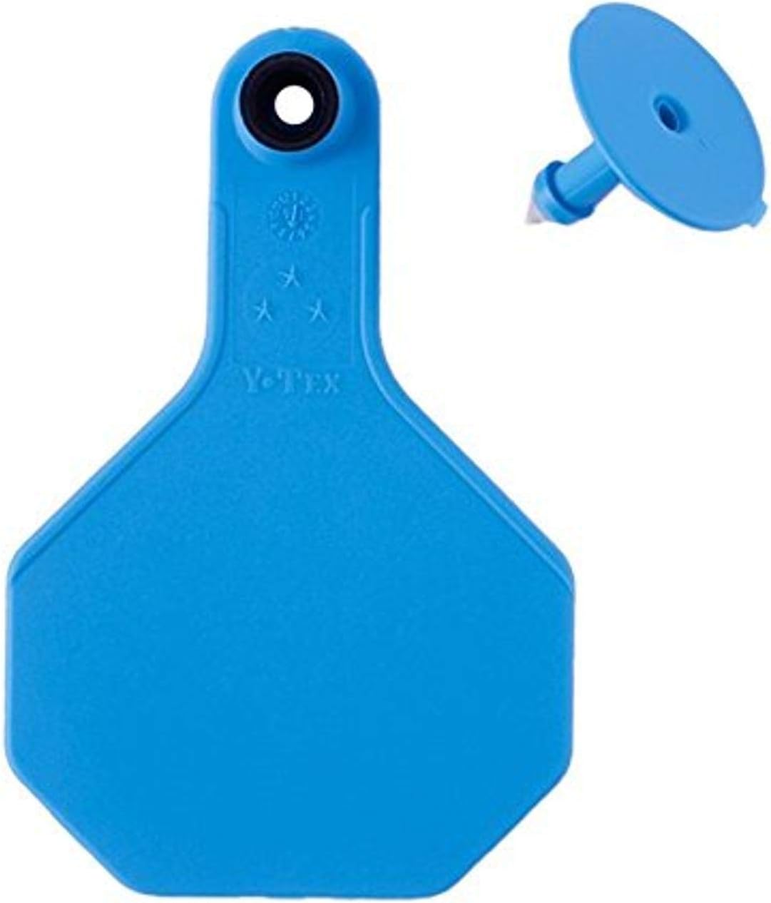 Y-TEX 2956701BL Tag & Button 3 Star Blank Blue