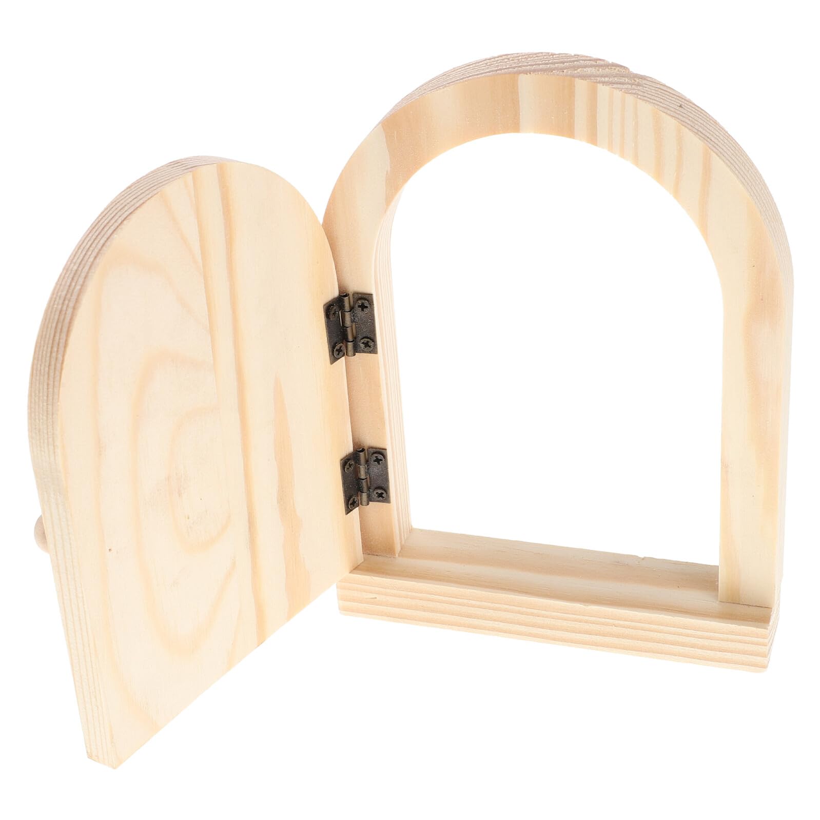 Cubierta de interruptor de madera natural Gatuida con forma de puerta para dormitorio infantil