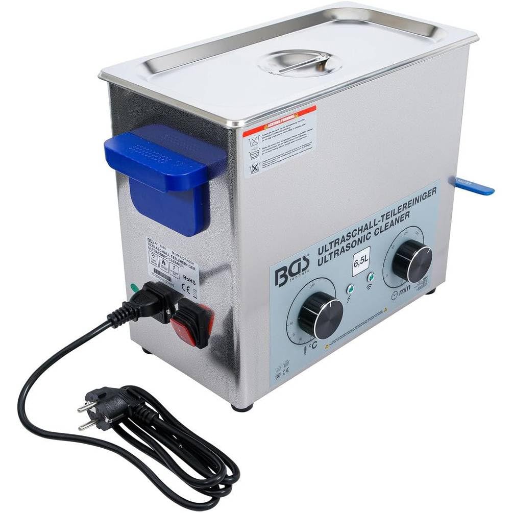Bandeja ultrasónica de 6,5 L, limpieza precisa y eficaz - Acero, Pro - D-Work