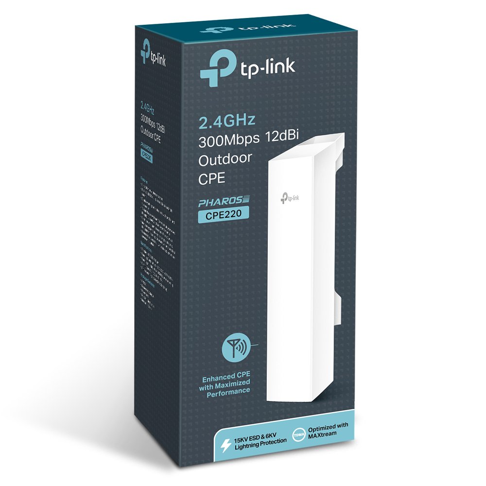 TP-LINK CPE220 300Mbit/s Supporto Power over Ethernet (PoE) Bianco punto accesso WLAN